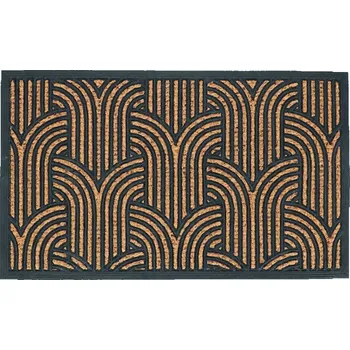 Kokosová rohožka ART DECO 75,5x45,5 cm hnědo-černá
