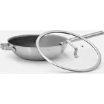 Fabini Wok pánev Hybrid, ø 30 cm - Nerezová beznýtová pánev s keramickým hybridním povrchem z vícevrstvé nerezové oceli s poklicí 240181450