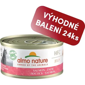 Krmivo pro kočku Almo Nature HFC Jelly - Losos 70g výhodné balení 24ks