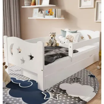 Postel BOHOUŠEK 160x80 cm - BÍLÁ + šuplík + rošt ZDARMA