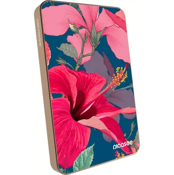 Powerbanka Picasee Powerbanka s MagSafe 5 000 mAh Zlatá - Hibiscus