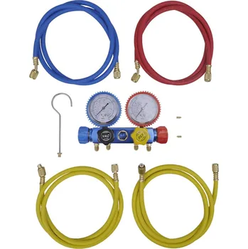 Sada nářadí vidaXL 4 -směrový potrubní měřidlo Set pro klimatizaci