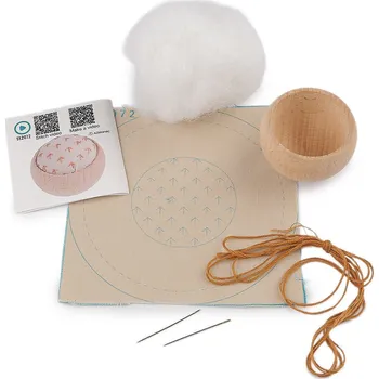 kreativní sada Kreativní sada na výrobu jehelníčku s dřevěným podstavcem Varianta: Pouze prodejny, Balení: 1 sada