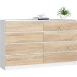 KOMODA K160 8SZ CLP PK BÍLÁ / DUB SONOMA