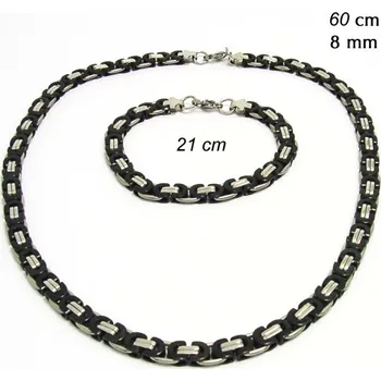 Souprava šperků Ocelový náhrdelník + náramek 23963000