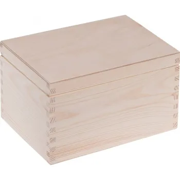 Dárková krabička Dřevěná krabička z borovicového dřeva – 22 × 16 × 13,5 cm