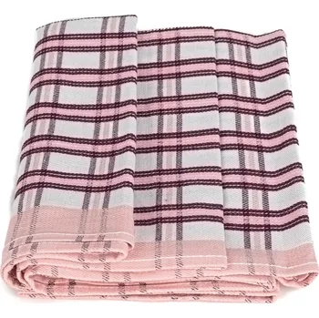 Utěrka Kuchyňské utěrky EGYPTSKÁ BAVLNA 19, růžové střední káro, 3 kusy, 50x70cm