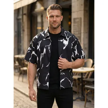 Pánská košile Pánská košile premium ALTISPORT VOJ/ALM052KOS01 ČERNÁ L