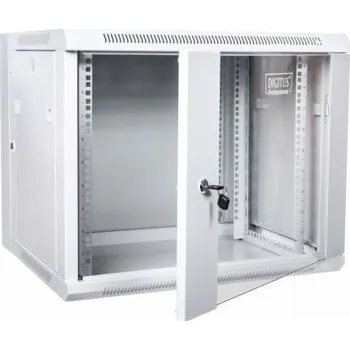 Počítač Dvoudílná závěsná skříňka 19 9U 501/600 / 550mm, skleněné dveře, šedá (RAL 7035), smontovaná