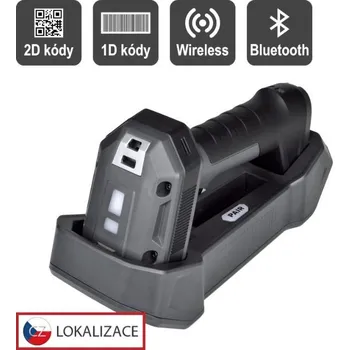 Čtečka čárových kódů Virtuos CCD 2D průmyslová bezdrátová čtečka HW-857, USB, tmavě šedá