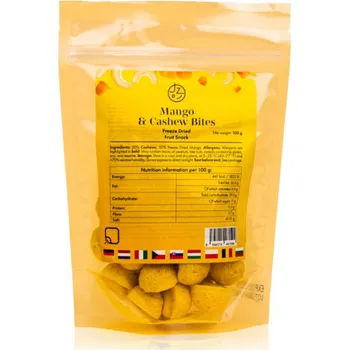 Sušené ovoce Jíme zdravě Lyofilizované mangové kuličky s kešu mrazem sušené ovoce s ořechy 100 g