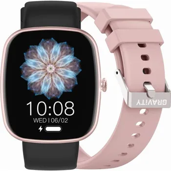Chytré hodinky Dámské chytré hodinky GRAVITY GT18-1 Pink Silicone Strap + Black Strap NEPLATÍ