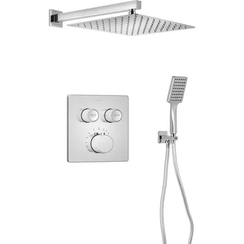 Sapho SMART SELECT podomítkový sprchový set s termostatickou baterií, 2 výstupy, vyústění, chrom RP042-01