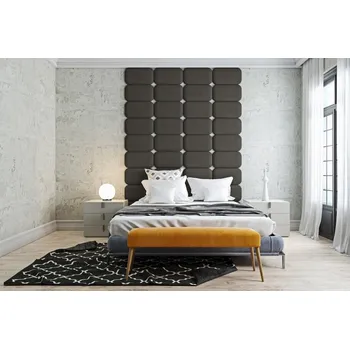 Čalouněný nástěnný panel Classic plus 40/30/5 cm - grafitová