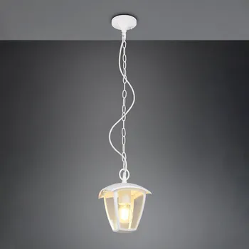 Venkovní osvětlení Trio Lighting Venkovní závěsné svítidlo VENTA, bílé, 17 x 17 cm, kov, IP44 matná bílá 1 x 10 W LED - Doprava zdarma