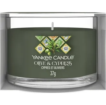 Svíčka Yankee Candle Votivní Svíčka Plněná VE Skle Olive & Cypress 37 g