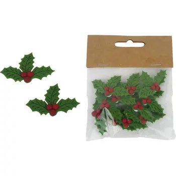 Vánoční dekorace Dekorace cesmína, 12 ks X7212