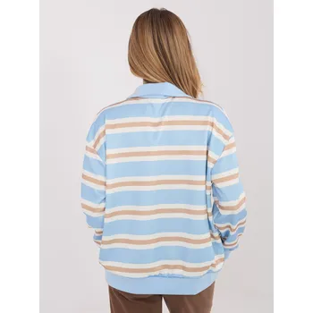 Dámská halenka Pruhovaná halenka s límcem Italy Moda bílá | světle modrá | kaki 3506914