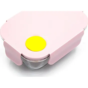 Dóza na potraviny 3Pagen Skleněná dóza s víkem růžová 400ml