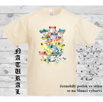 detske-tricko_uv_potisk_zaby Barva: Natural - přírodní, velikost: 152