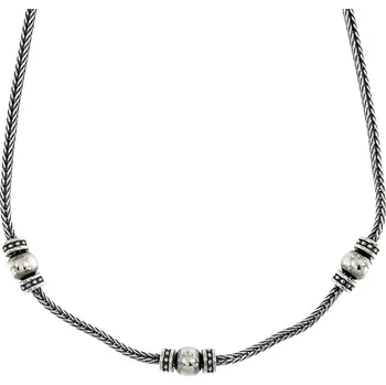 Řetízek Stříbrný pánský řetízek s kuličkami délka řetízku 50cm