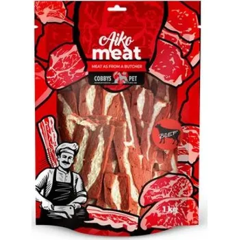 Pamlsek pro psa Cobbyspet AIKO Meat sušené hovězí maso s buvolí kůží a s hovězím filé 1kg