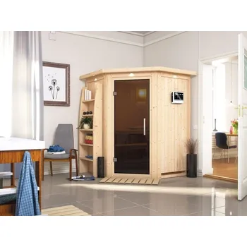 Finská domácí sauna (75604) Karibu Larin, rozměry 151 × 151 cm