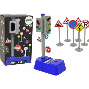 Modelovací hmota LEAN Toys Sada dopravních značek Světla Zvuky 23 cm