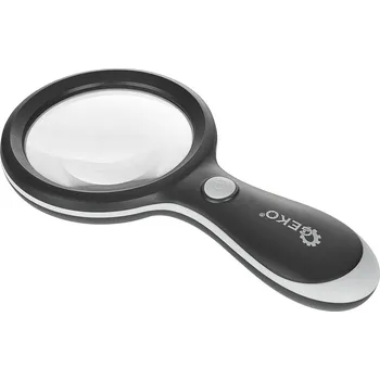 Lupa Dílenská lupa s LED osvětlením, průměr čočky 88 mm, na baterie