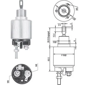 Startér Elektromagnetický spínač, startér MAGNETI MARELLI 940113050325