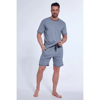 Pánské oblečení Mužské šedé pyžamo Cornette Tom - krátký rukáv, šedá M i384_33175272
