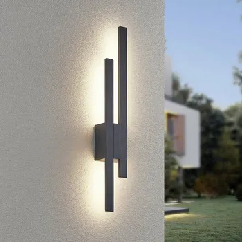 Venkovní osvětlení Trio Lighting LED venkovní nástěnné svítidlo TAWA, antracitová, 62 cm, kovová, 2křídlá, IP54 LED 9 W celkem - Doprava zdarma