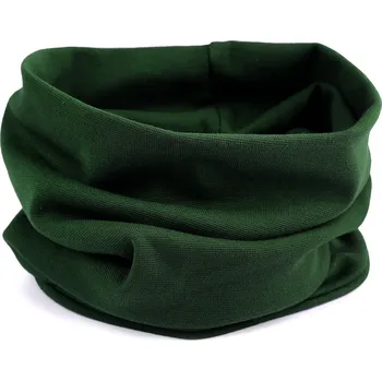 Čepice Bavlněná čepice / nákrčník unisex, střední, 67 zelená tmavá nákrčník