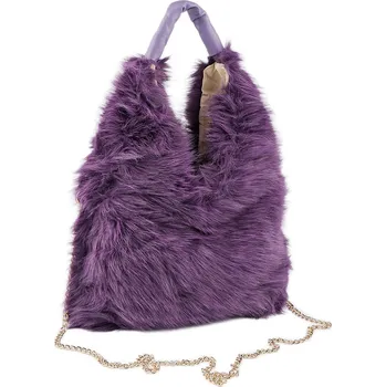 Kabelka Kožešinová kabelka, střední, 17 fialová