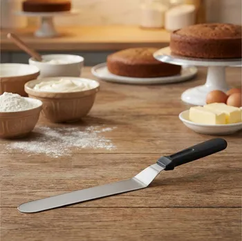 Kuchyňská stěrka Cukrářská ocelová lopatka na těsto 30 cm