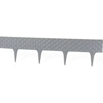 Zahradní obrubník Zahradní palisáda – Rattan Palisade, šedá 3,2&nbsp;m (balení 4&nbsp;ks o&nbsp;délce 0,8&nbsp;m)