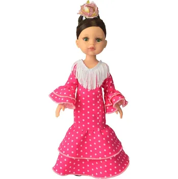 Panenka Realistická panenka Carol - tanečnice flamenca- růžové šaty od f. Paola Reina ze Španělska (Las Amigas -32 cm - limitovaná edice)