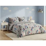 Mikroplyšové povlečení CUTE UNICORN šedé Rozměr povlečení: 70 x 80 cm | 140 x 200 cm