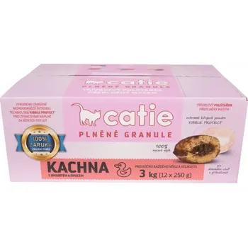 Krmivo pro kočku Catie Plněné granule Kachna 3kg