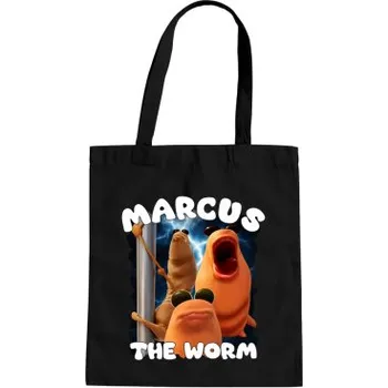 Žertovný předmět Marcus the worm - taška s potiskem- Tričkový.cz