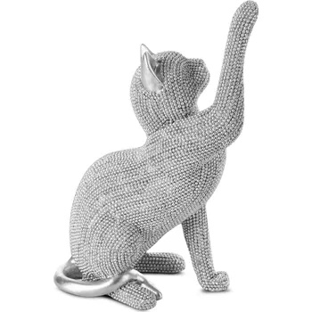 Váza DEKORAČNÍ FIGURKA ELDO 14X8X22 CM STŘÍBRNÁ