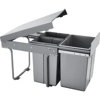 Odpadkový koš Vevor Výsuvný odpadkový koš pod dřez 20+10+10L, 3-komorový, plný výsuv