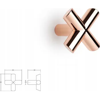 Věšák Nábytkový věšák nástěnný VIEFE EQUIS 7027 měď lesklá 7027080Z06