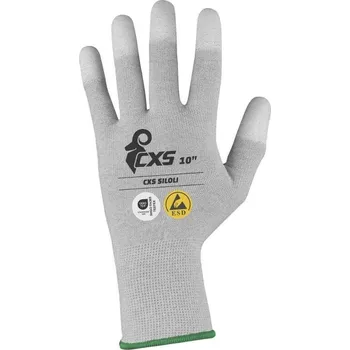Pracovní rukavice CXS Rukavice SILOLI, antistatické, ESD, povrstvené konečky prstů, vel. 10