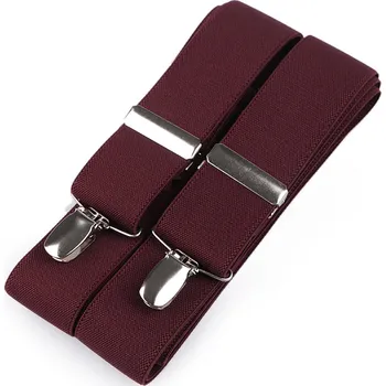 Kšandy Šle šíře 3,5 cm délka 125 cm, střední, 47 vínová