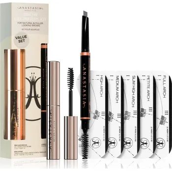 Řasenka Anastasia Beverly Hills Brow Brow Gel Mini gel na obočí 2,5 ml + Brow Definer tužka na obočí 0,2 g + Brow Stencils šablony na obočí 5 ks