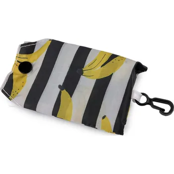 Nákupní taška Skládací nákupní taška 45x40 cm, velké, 40 černá banán