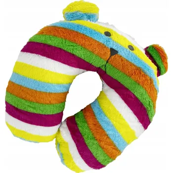 Polštář Dětský cestovní polštářek Rainbow 30×30 cm, výrazné proužky