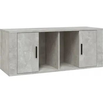 Televizní stolek TV stolek z materiálu na bázi dřeva, šedá betonu, 100x35x40 cm