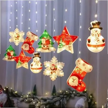 Vánoční dekorace Grugen Světelný vánoční závěs USB 100 LED 2,5m